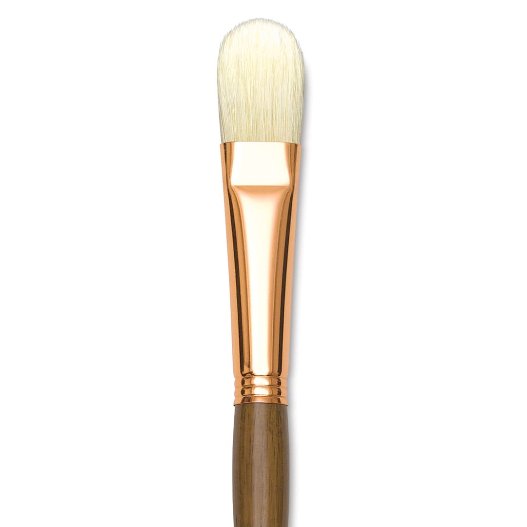 Open in modal - Princeton Best Natural Bristle Brush - Filbert, Long Handle, Size 12 close up