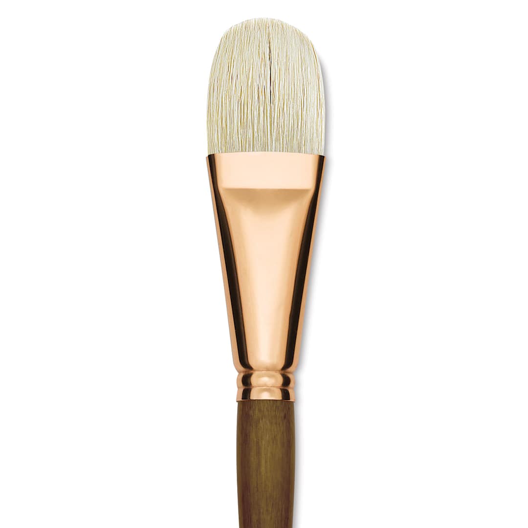 Open in modal - Princeton Best Natural Bristle Brush - Filbert, Long Handle, Size 16 close up