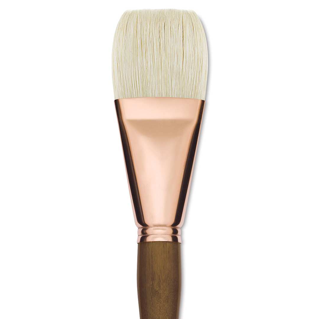 Open in modal - Princeton Best Natural Bristle Brush - Flat, Long Handle, Size 24