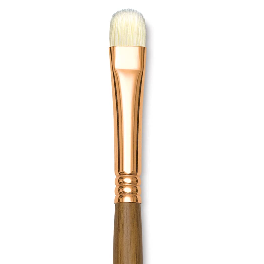 Open in modal - Princeton Best Natural Bristle Brush - Short Filbert, Long Handle, Size 6 close up