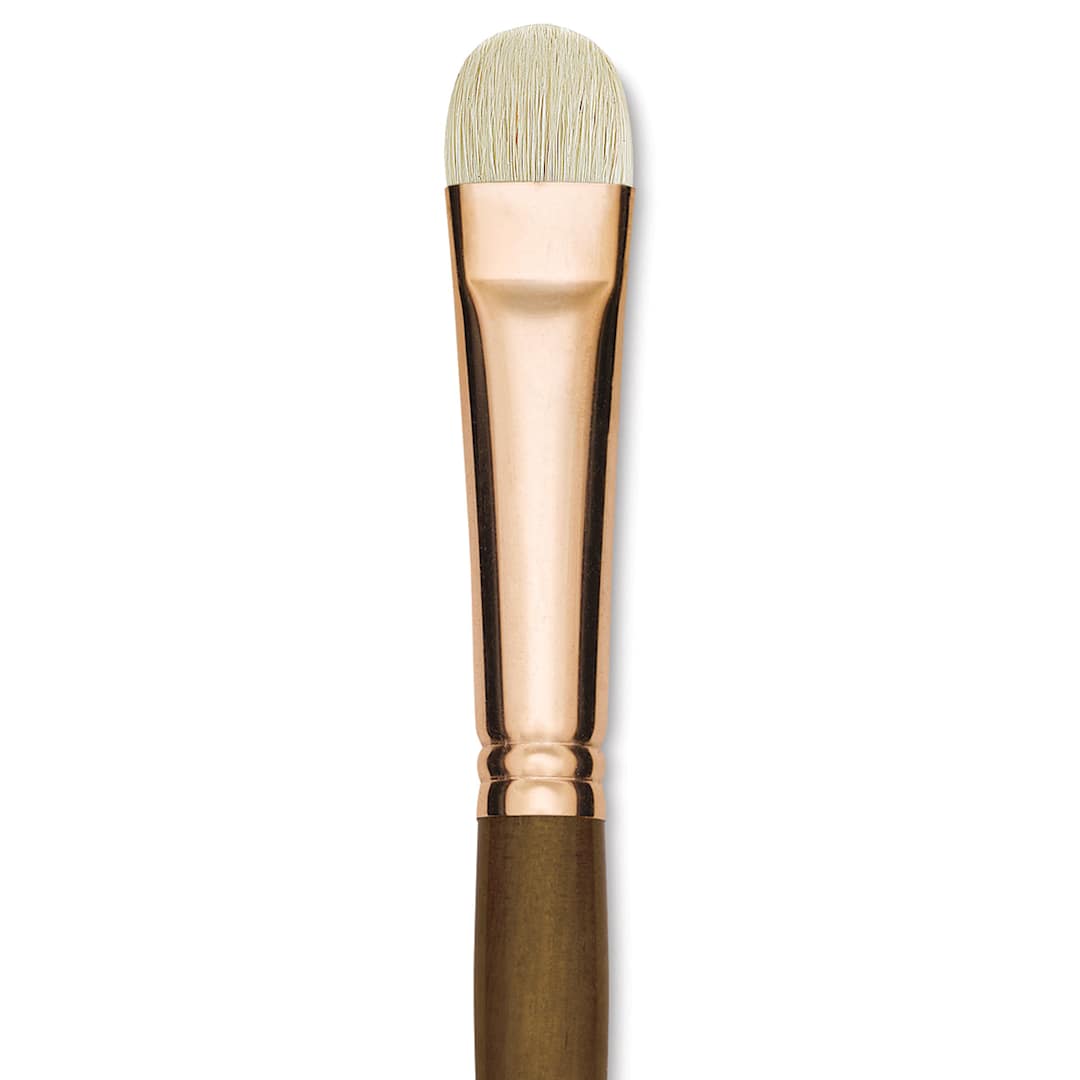 Open in modal - Princeton Best Natural Bristle Brush - Short Filbert, Long Handle, Size 12 close up
