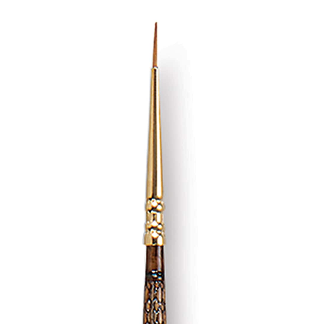 Open in modal - Escoda Reserva Kolinsky-Tajmyr Sable Brush - Round, Long Handle, Size 0 close up