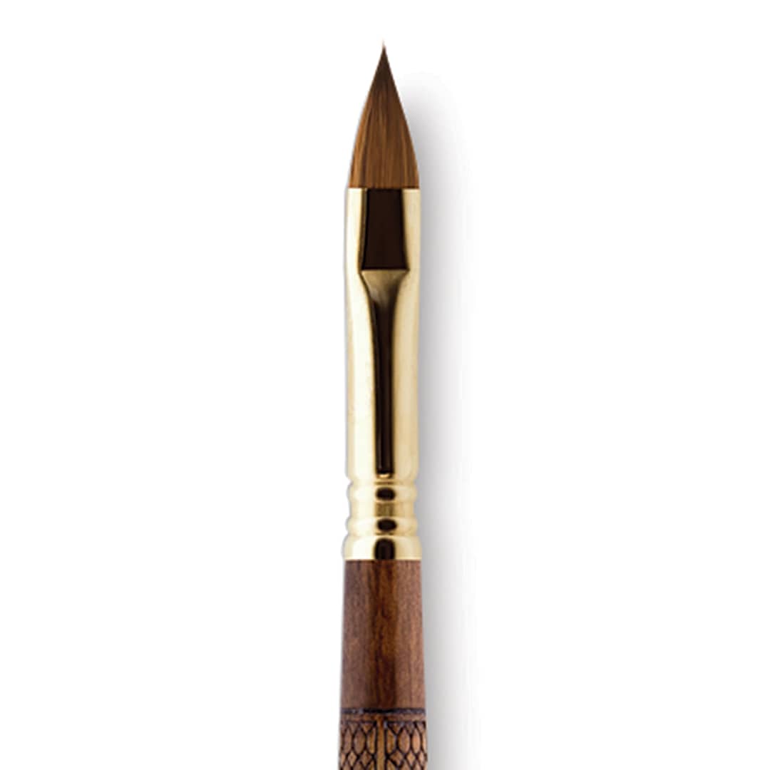 Open in modal - Escoda Reserva Kolinsky-Tajmyr Sable Brush - Filbert, Long Handle, Size 12