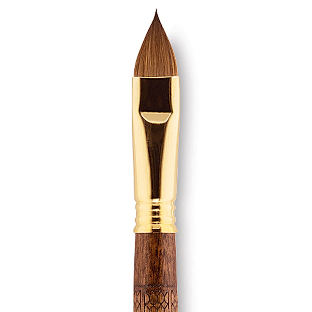 Open in modal - Escoda Reserva Kolinsky-Tajmyr Sable Brush - Filbert, Long Handle, Size 16 close up