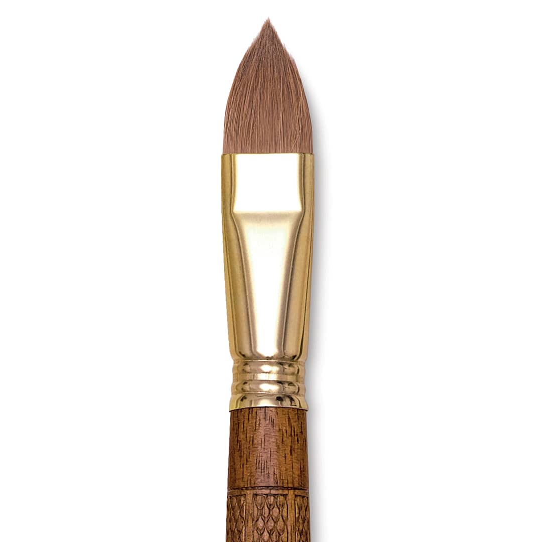 Open in modal - Escoda Reserva Kolinsky-Tajmyr Sable Brush - Filbert, Long Handle, Size 18 close up