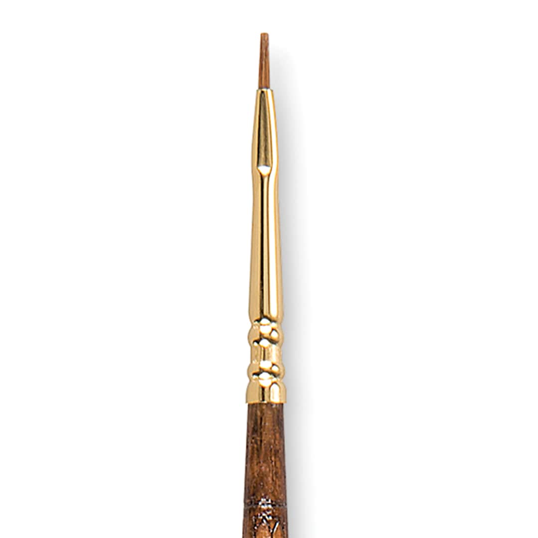 Open in modal - Escoda Reserva Kolinsky-Tajmyr Sable Brush - Bright, Long Handle, Size 0 close up