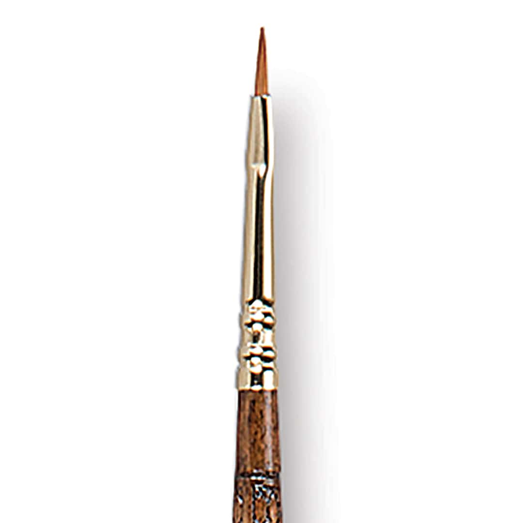 Open in modal - Escoda Reserva Kolinsky-Tajmyr Sable Brush - Bright, Long Handle, Size 1 close up