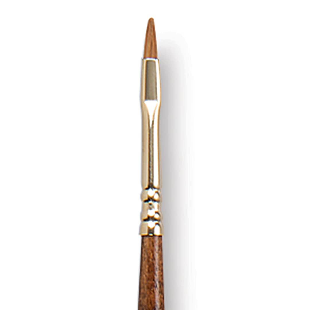 Open in modal - Escoda Reserva Kolinsky-Tajmyr Sable Brush - Bright, Long Handle, Size 2 close up