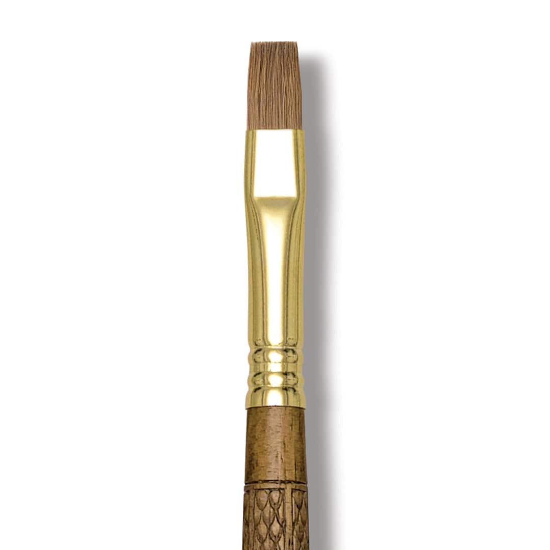 Open in modal - Escoda Reserva Kolinsky-Tajmyr Sable Brush - Bright, Long Handle, Size 20