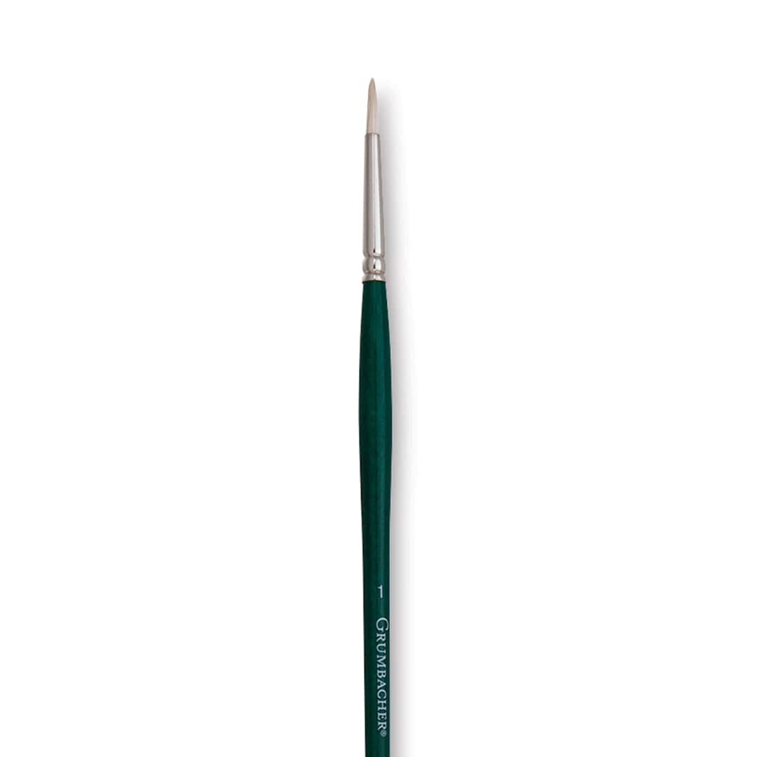 Open in modal - Grumbacher Gainsborough Brush - Round, Long Handle, Size 1