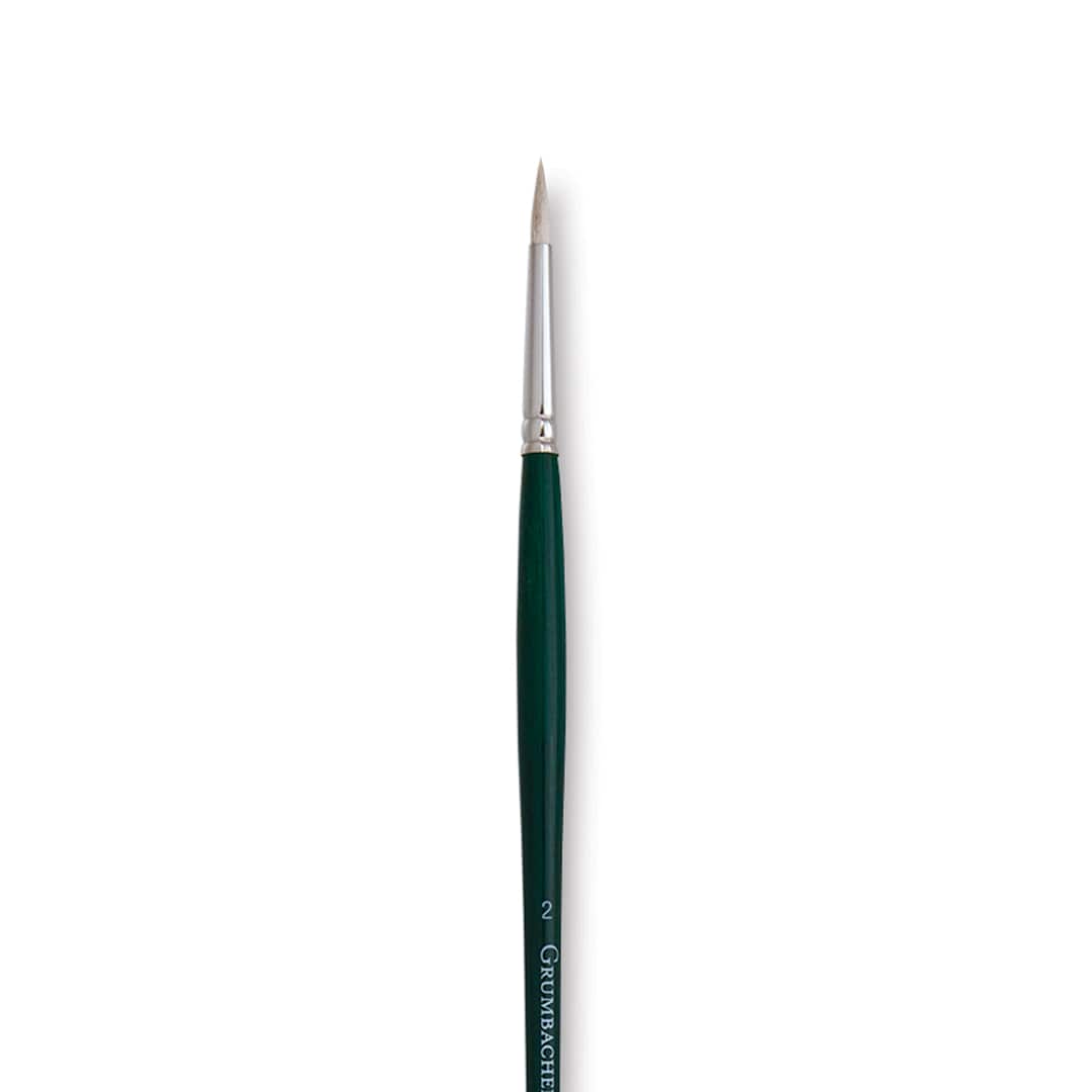 Open in modal - Grumbacher Gainsborough Brush - Round, Long Handle, Size 2