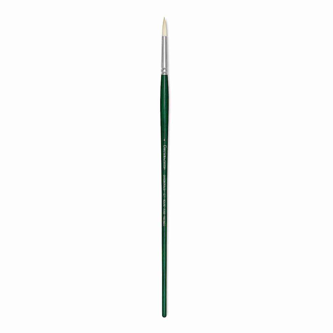 Open in modal - Grumbacher Gainsborough Brush - Round, Long Handle, Size 4
