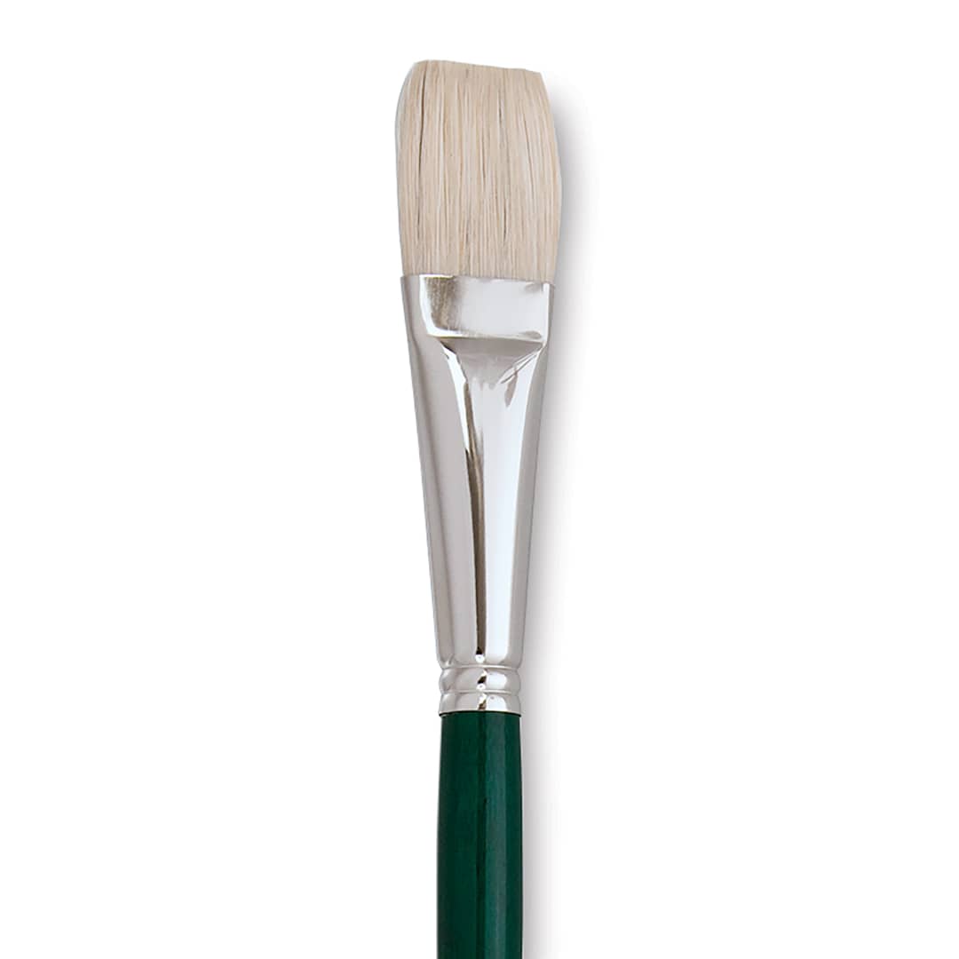 Open in modal - Grumbacher Gainsborough Brush - Flat, Long Handle, Size 12