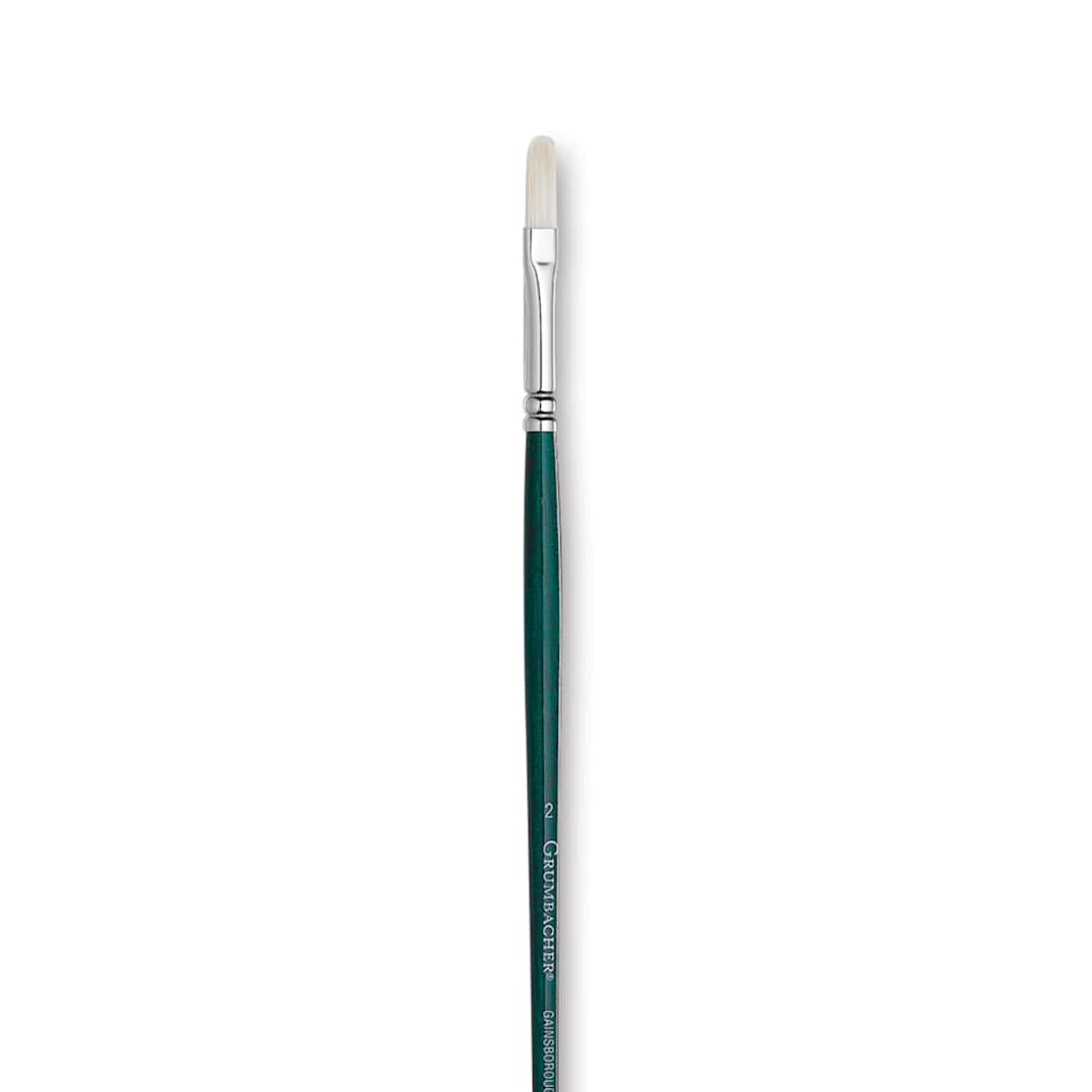 Open in modal - Grumbacher Gainsborough Brush - Filbert, Long Handle, Size 2