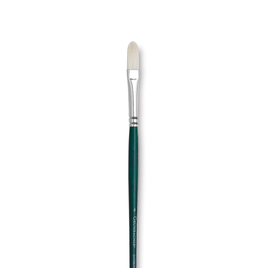 Open in modal - Grumbacher Gainsborough Brush - Filbert, Long Handle, Size 4
