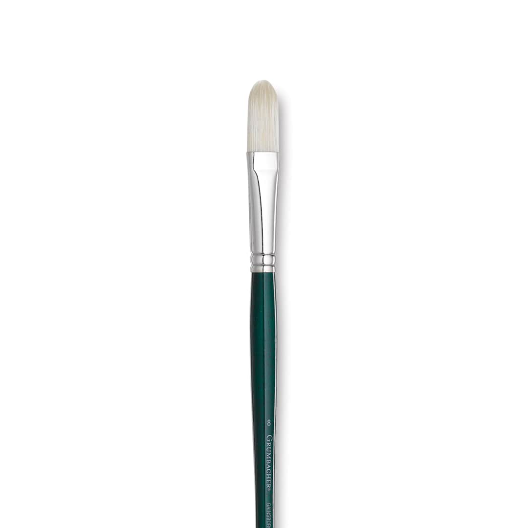 Open in modal - Grumbacher Gainsborough Brush - Filbert, Long Handle, Size 8