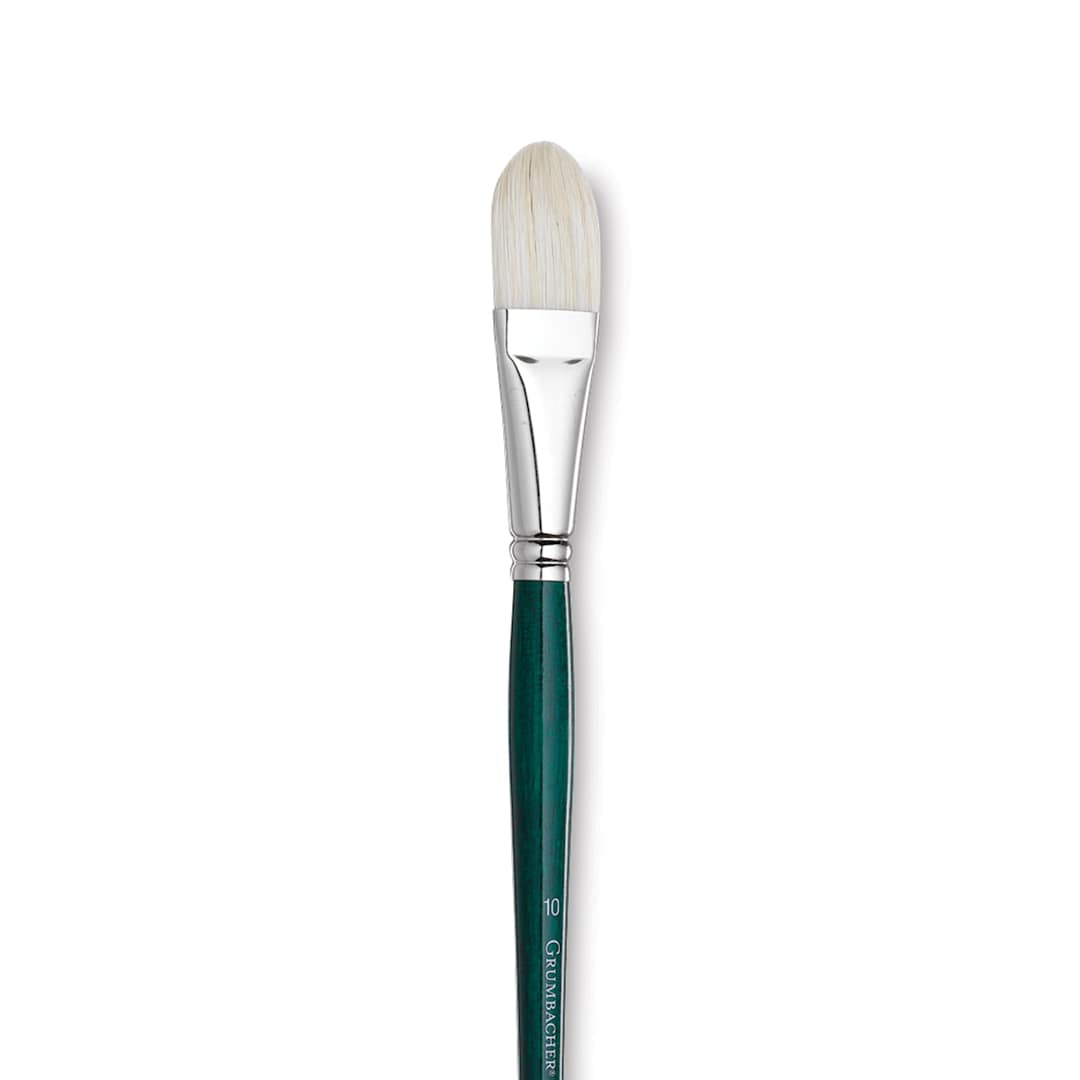 Open in modal - Grumbacher Gainsborough Brush - Filbert, Long Handle, Size 10