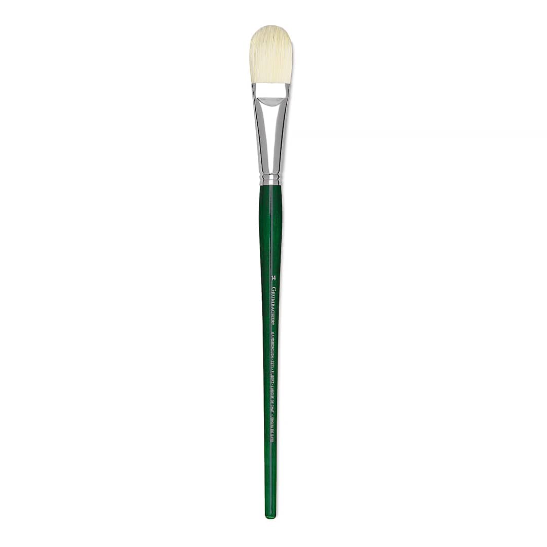 Open in modal - Grumbacher Gainsborough Brush - Filbert, Long Handle, Size 14