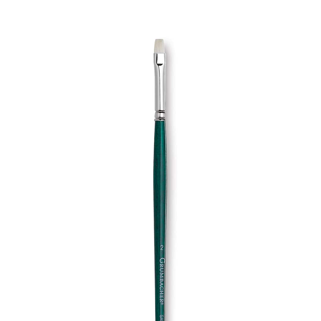 Open in modal - Grumbacher Gainsborough Brush - Bright, Long Handle, Size 2