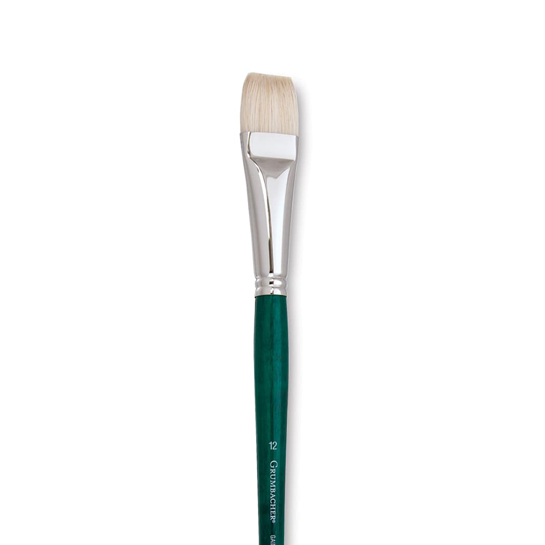 Open in modal - Grumbacher Gainsborough Brush - Bright, Long Handle, Size 12