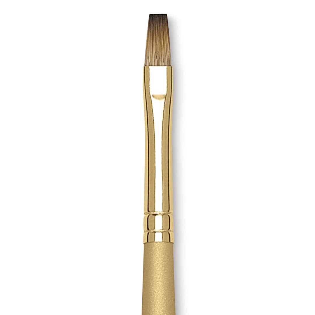 Open in modal - Princeton Synthetic Mongoose Brush - Flat, Long Handle, Size 6 close up