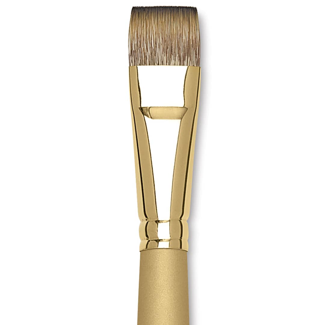 Open in modal - Princeton Synthetic Mongoose Brush - Bright, Long Handle, Size 20 close up