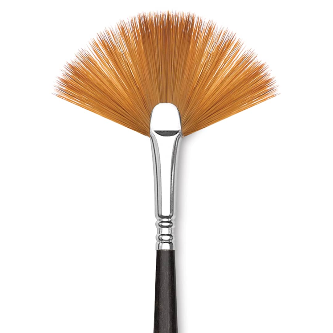 Open in modal - Escoda Prado Tame Synthetic Brush - Fan, Long Handle, Size 2 (Close-up of brush)