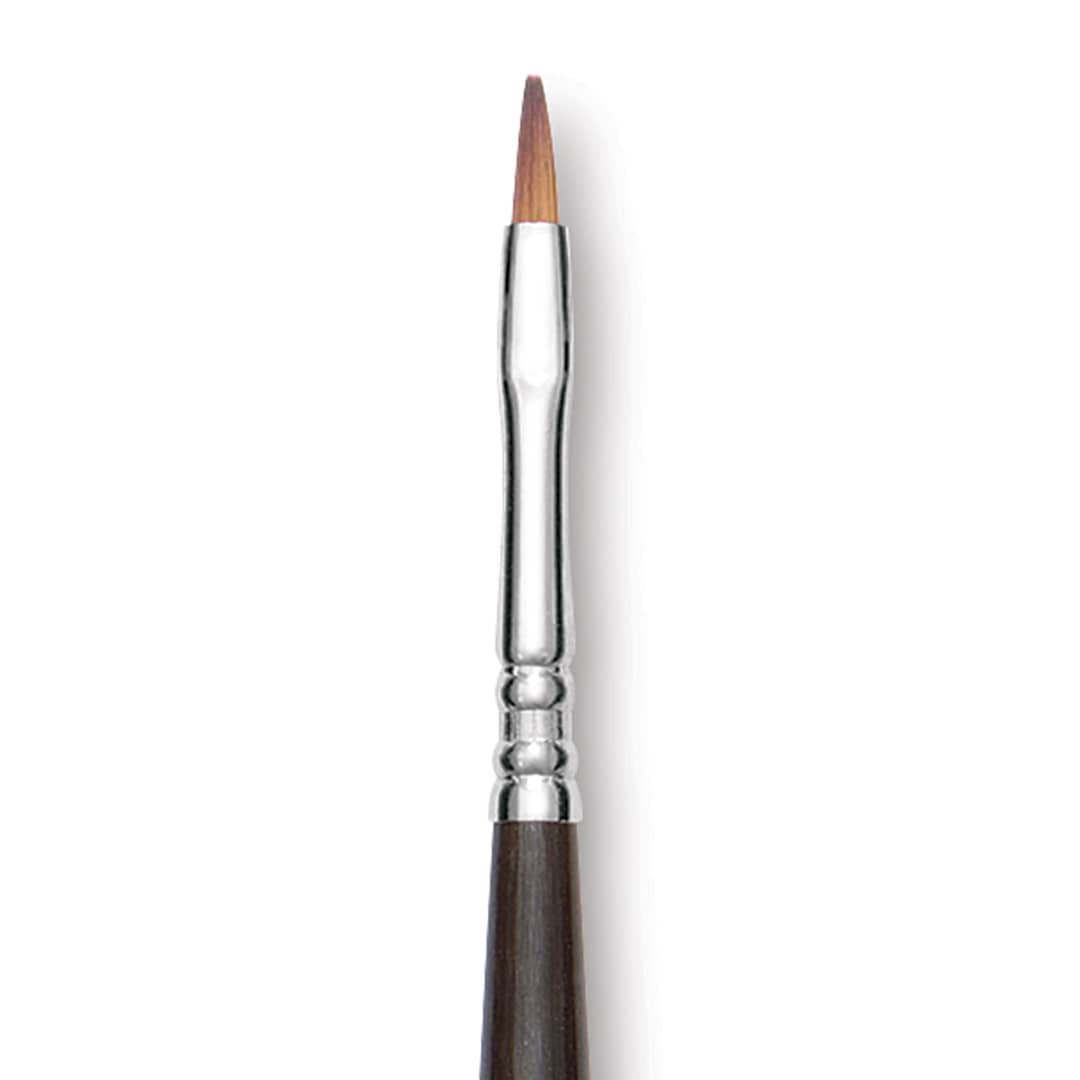 Open in modal - Escoda Prado Tame Synthetic Brush - Bright, Long Handle, Size 2 (Close-up of brush)