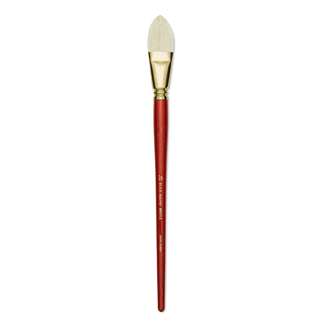 Open in modal - Blick Master Bristle Brush - Short Filbert, Long Handle, Size 26