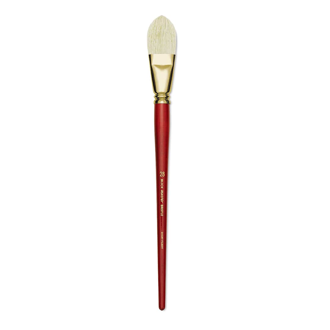 Open in modal - Blick Master Bristle Brush - Short Filbert, Long Handle, Size 28