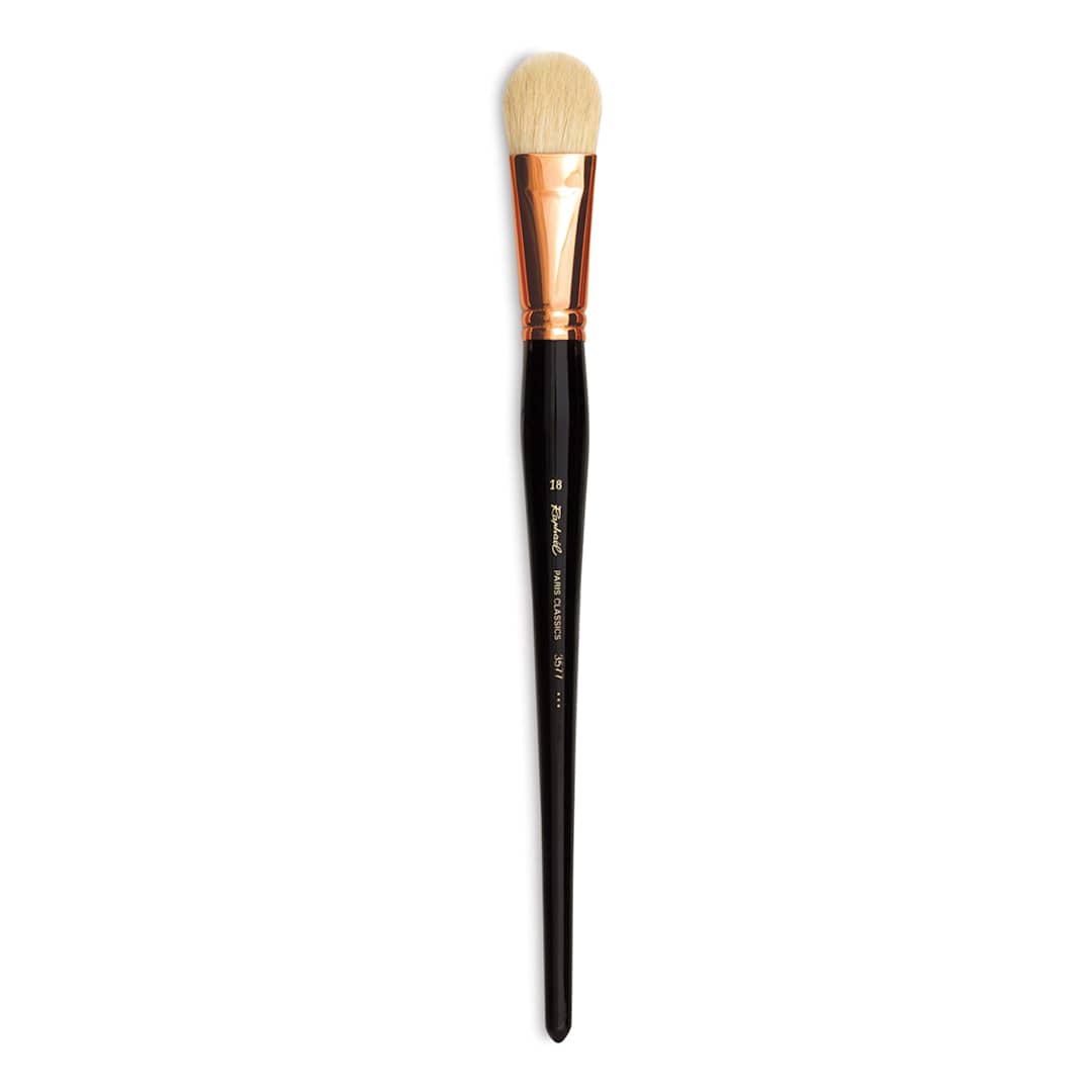 Open in modal - Raphael Paris Classic Brush - Short Filbert, Long Handle, Size 18