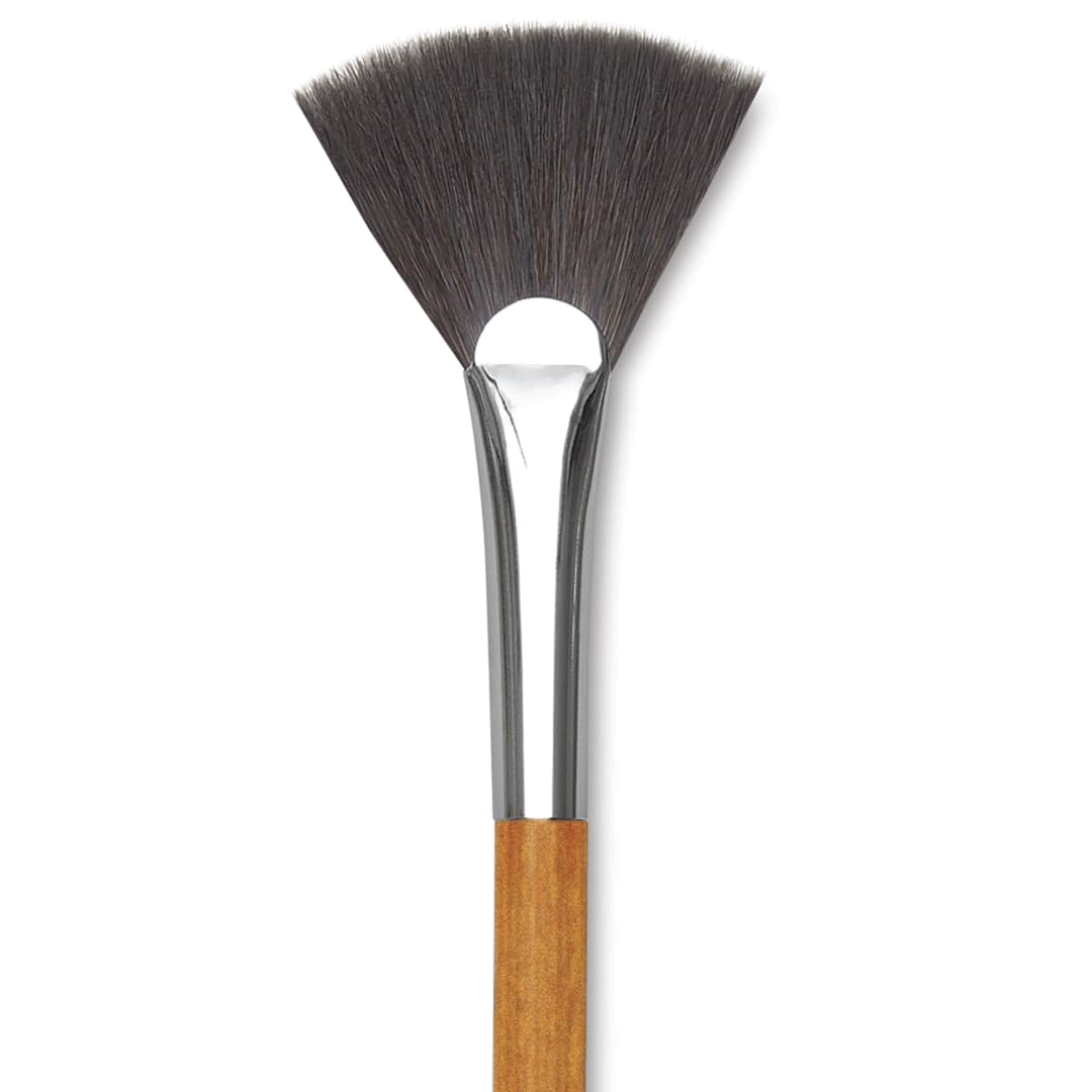 Open in modal - Holbein Pastel Brush - 1-1/8", Fan Brush, Synthetic fiber, close-up