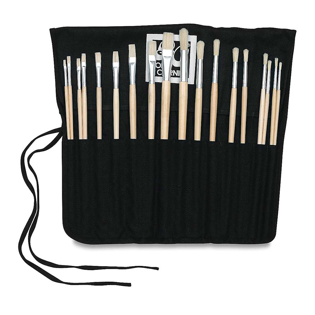 Open in modal - Oil/Acrylic Brush Wrap, Set of 18