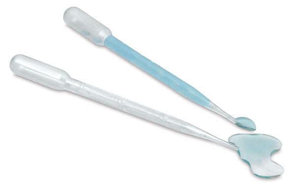 Open in modal - Paint Pippettes - 2 shown, one loaded with paint and one with paint spilled out