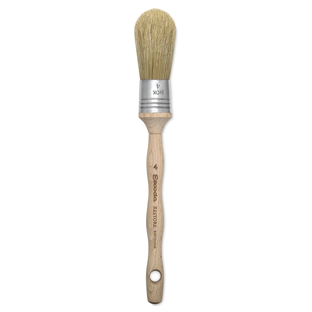 Open in modal - Escoda Restore Premium Brush - Round Domed, Size 4, Short Handle