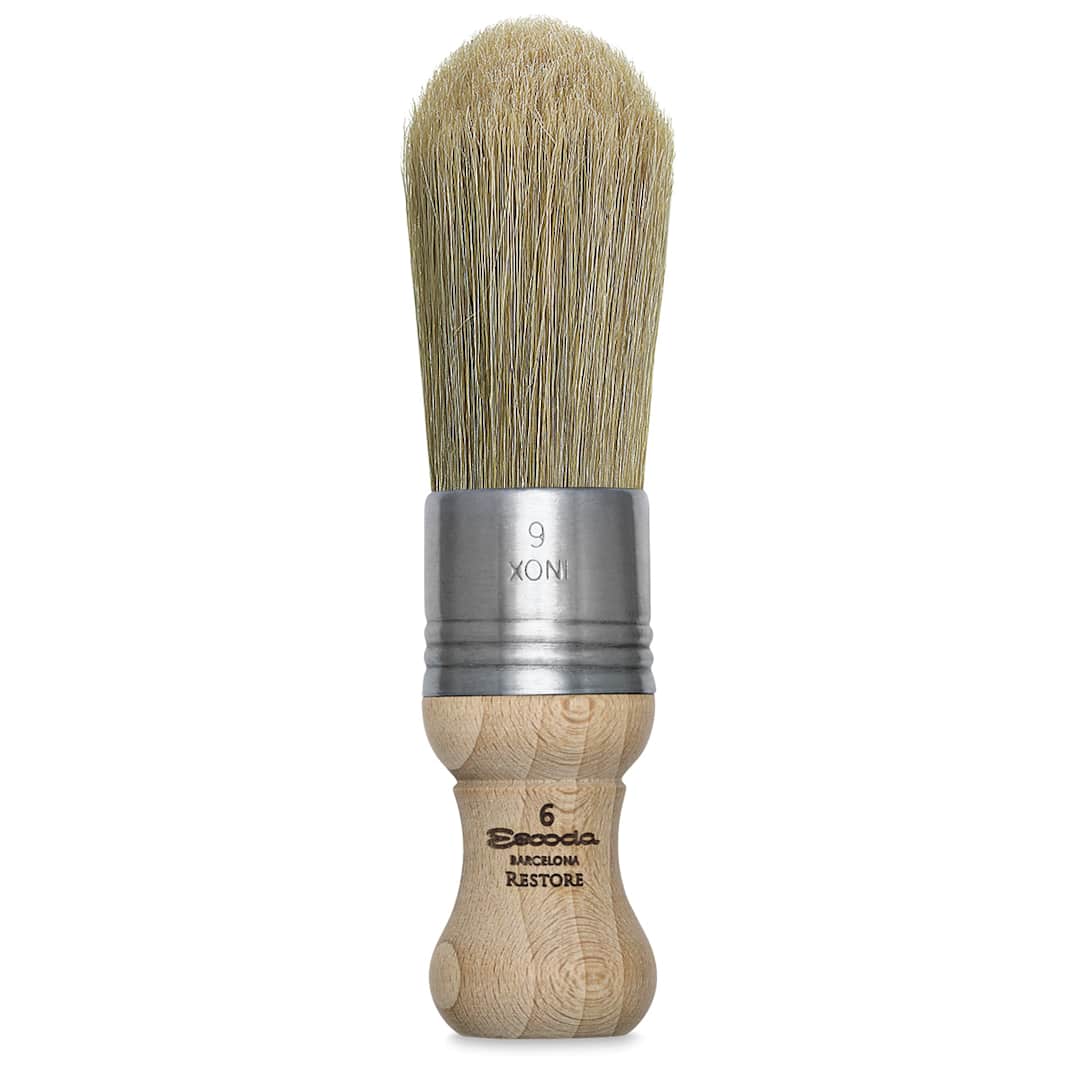 Open in modal - Escoda Restore Premium Brush - Round Pointed, Size 6, Stubby Handle