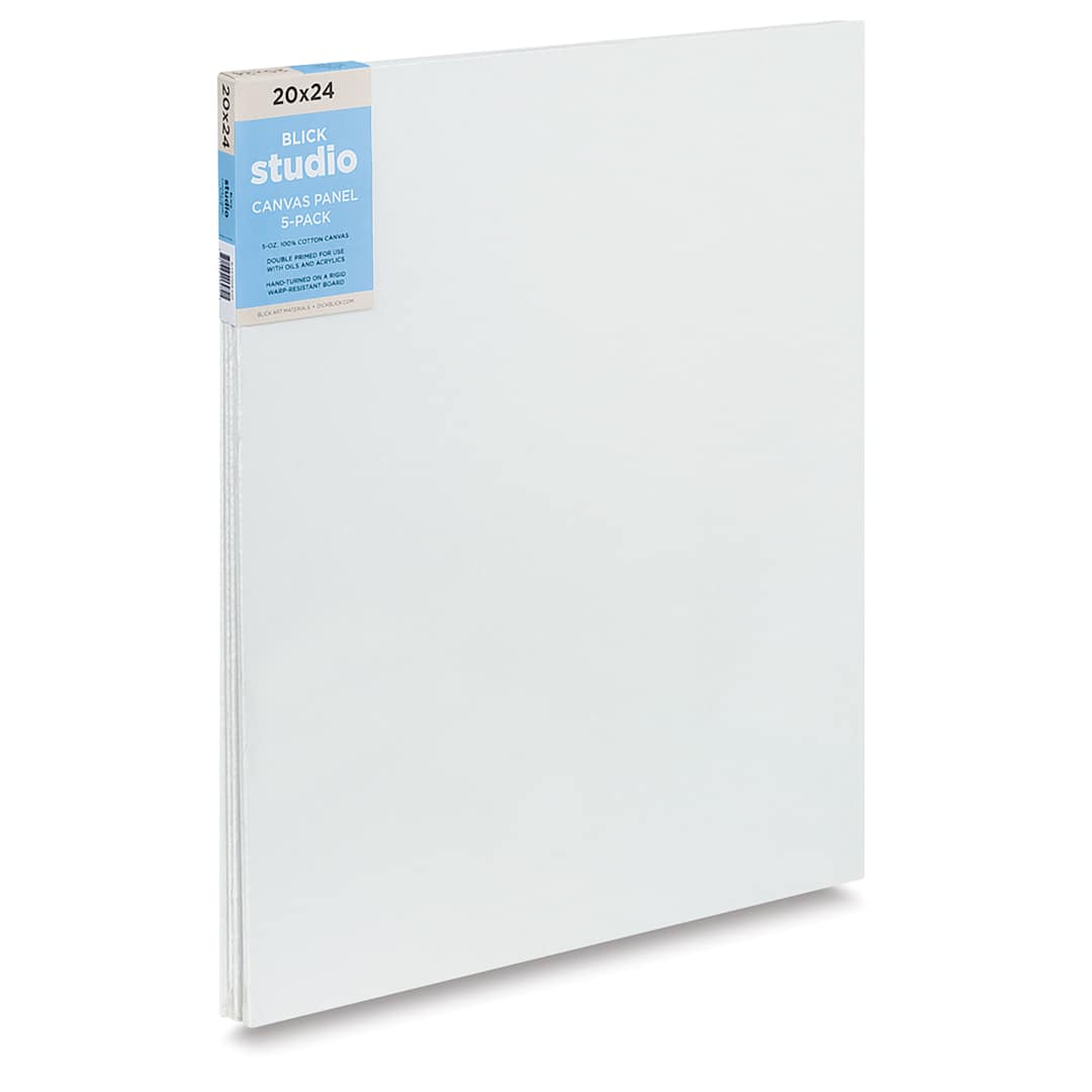 Open in modal - Blick Studio Cotton Canvas Panels - 20" x 24", Pkg of 5