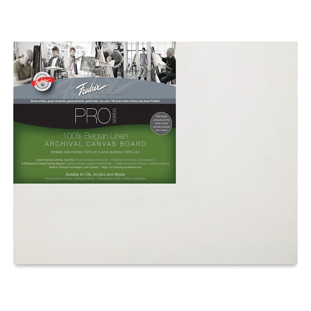 Open in modal - Fredrix Pro Series Belgian Linen Board - 11" x 14"