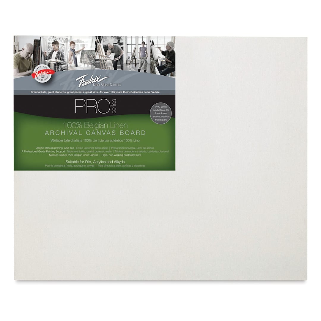Open in modal - Fredrix Pro Series Belgian Linen Board - 12" x 16"