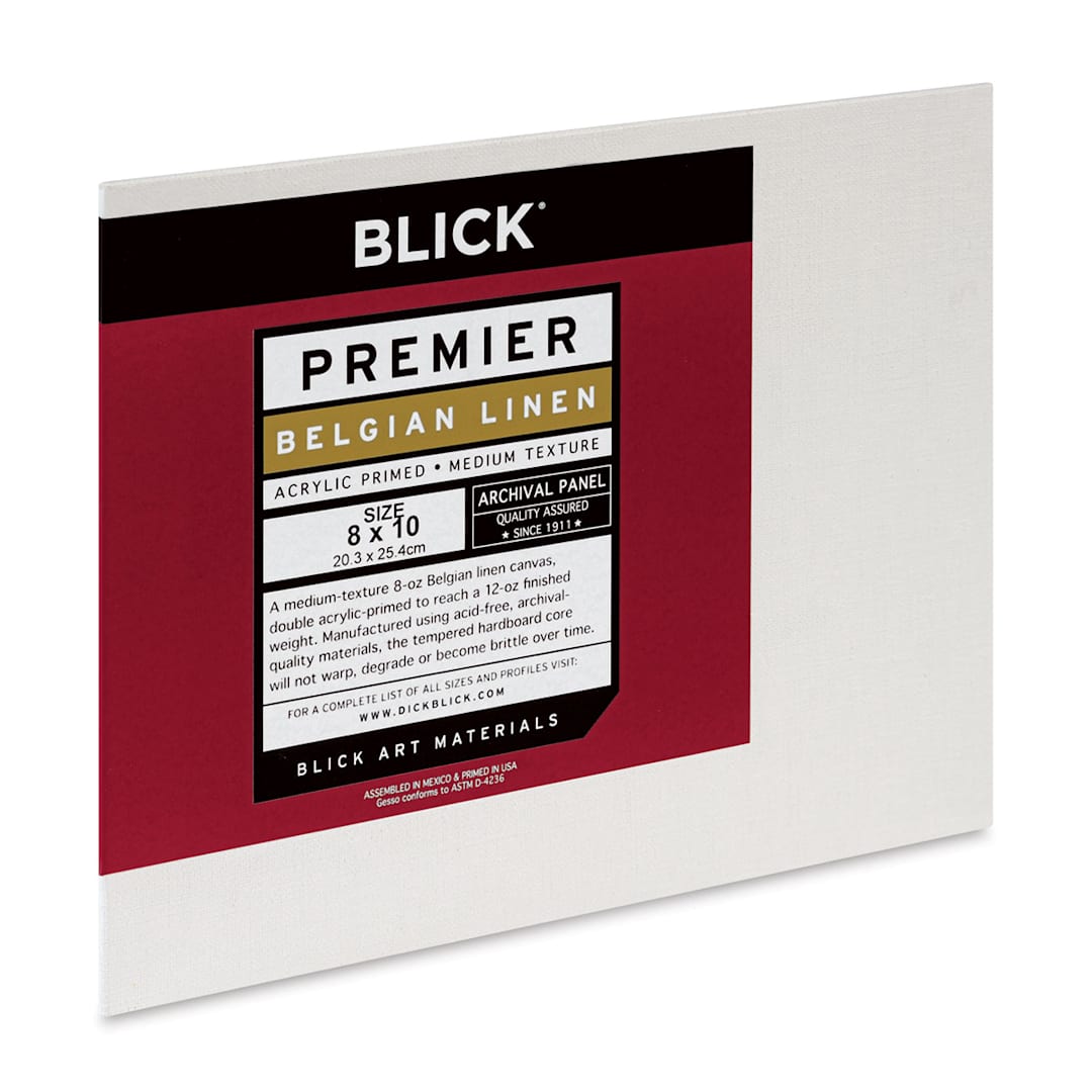 Open in modal - Blick Belgian Linen Archival Panel - 8" x 10", Acrylic-primed