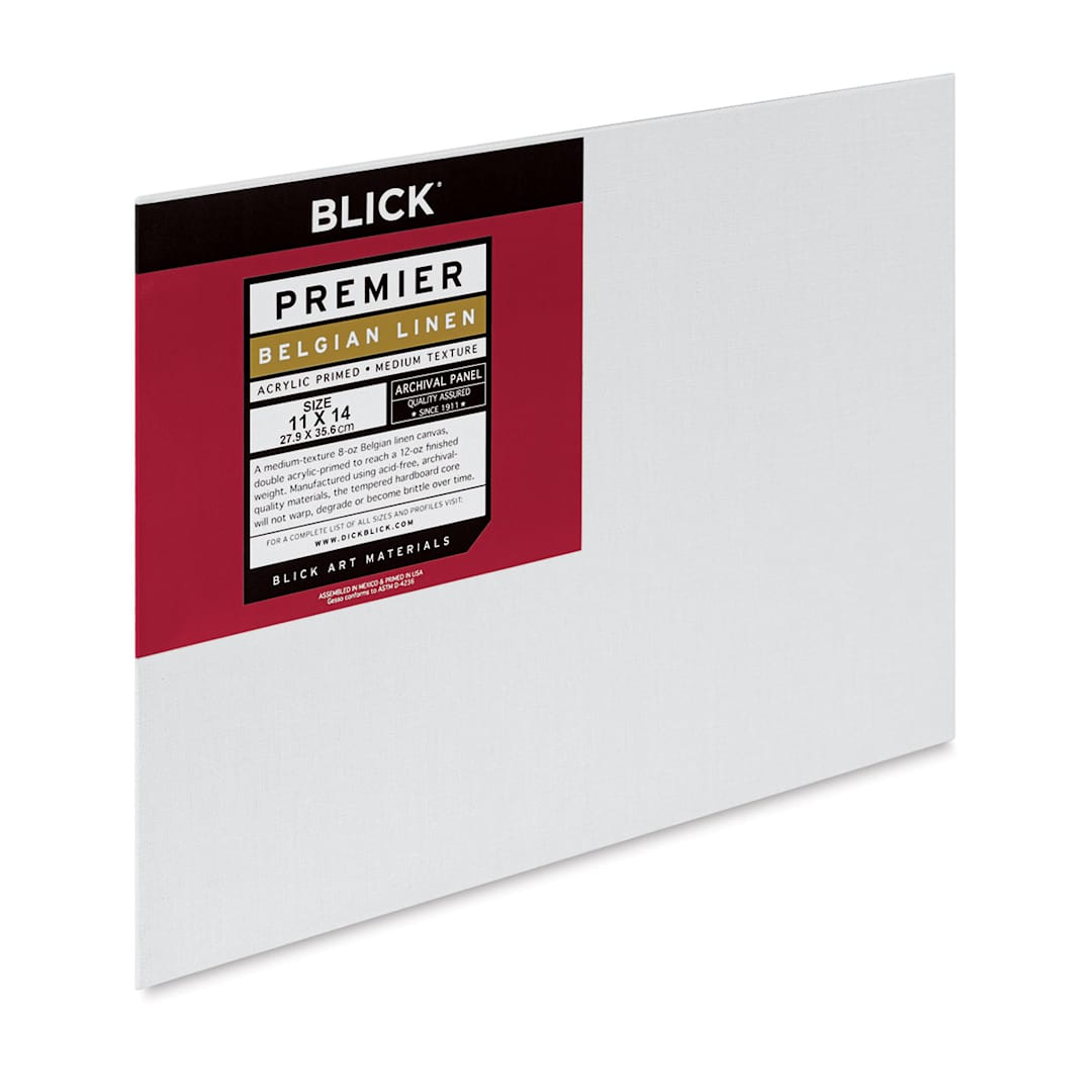 Open in modal - Blick Belgian Linen Archival Panel - 11" x 14", Acrylic-primed