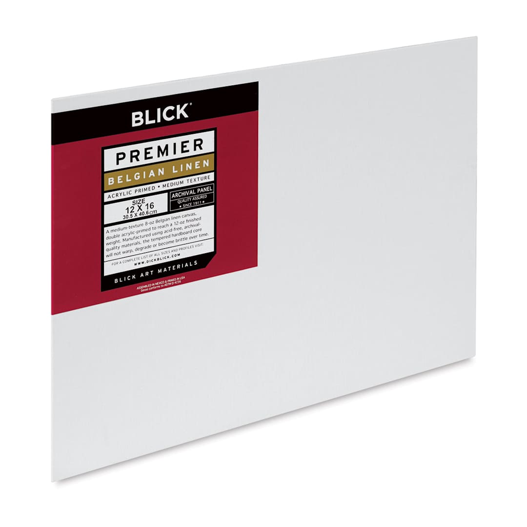 Open in modal - Blick Belgian Linen Archival Panel - 12" x 16", Acrylic-primed