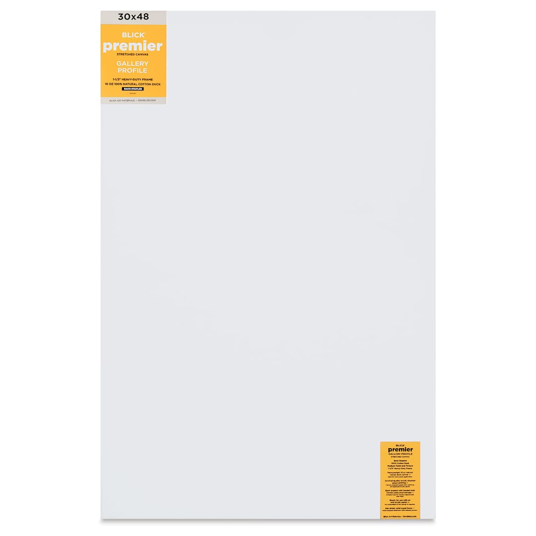 Open in modal - Blick Premier Stretched Cotton Canvas - Gallery Profile, Back-Stapled, 30" x 48" front