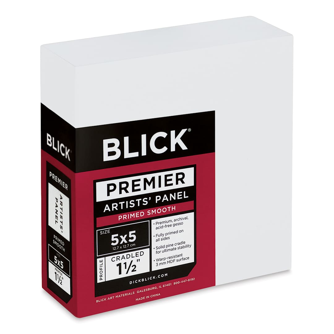 Open in modal - Blick Premier Artists' Panel - Gallery Cradle, 1-1/2", 5" x 5" side view