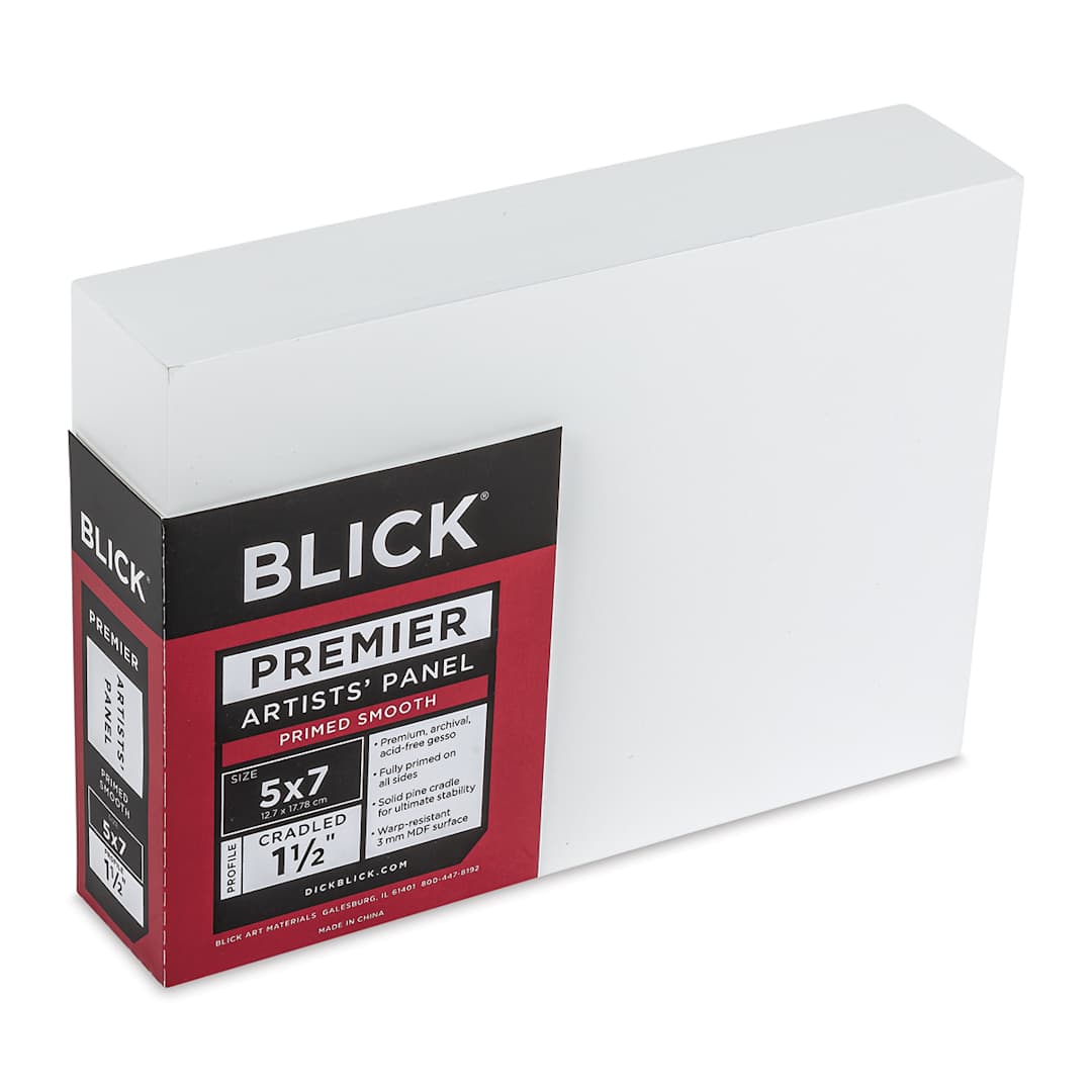 Open in modal - Blick Premier Artists' Panel - Gallery Cradle, 1-1/2", 5" x 7" side view