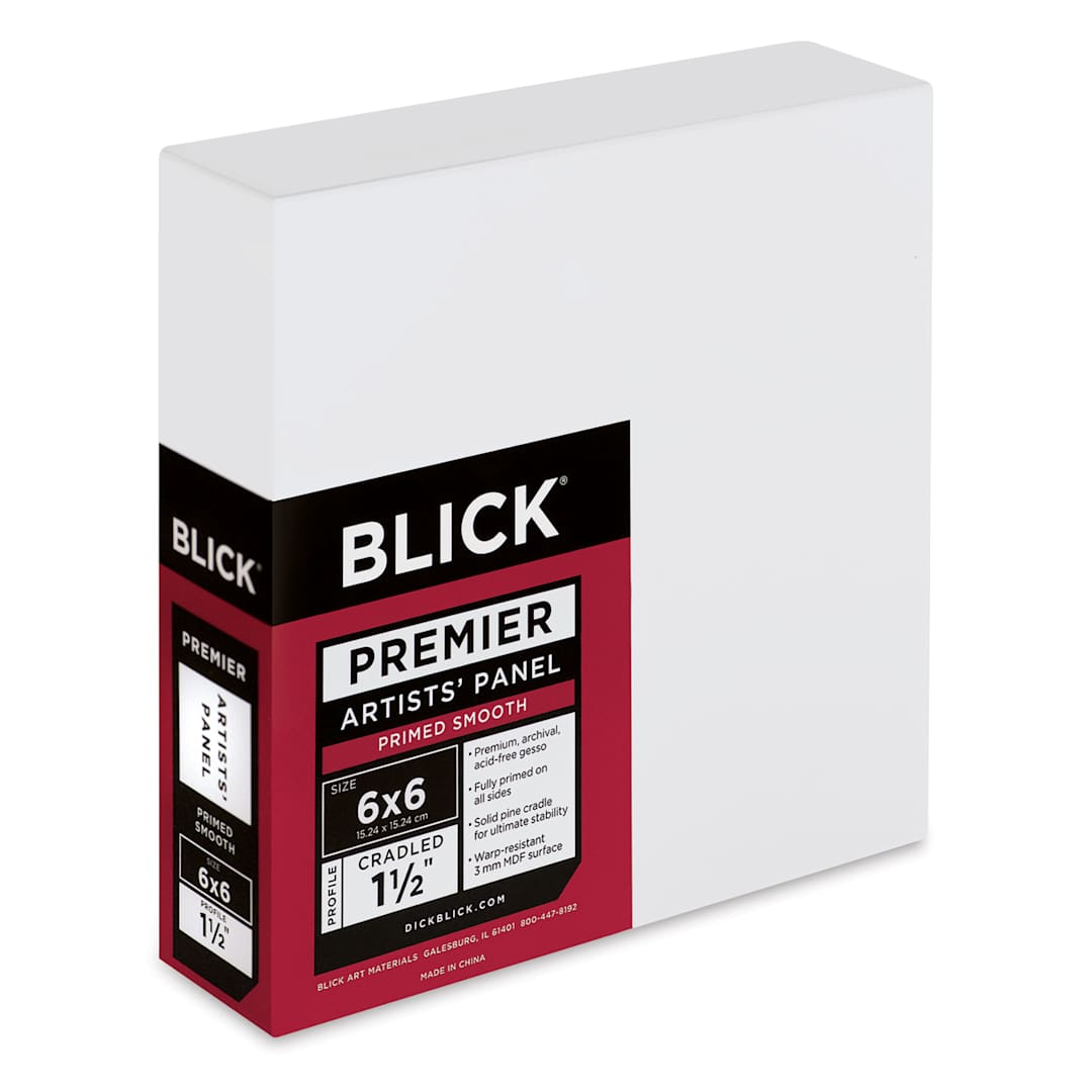 Open in modal - Blick Premier Artists' Panel - Gallery Cradle, 1-1/2", 6" x 6" side view