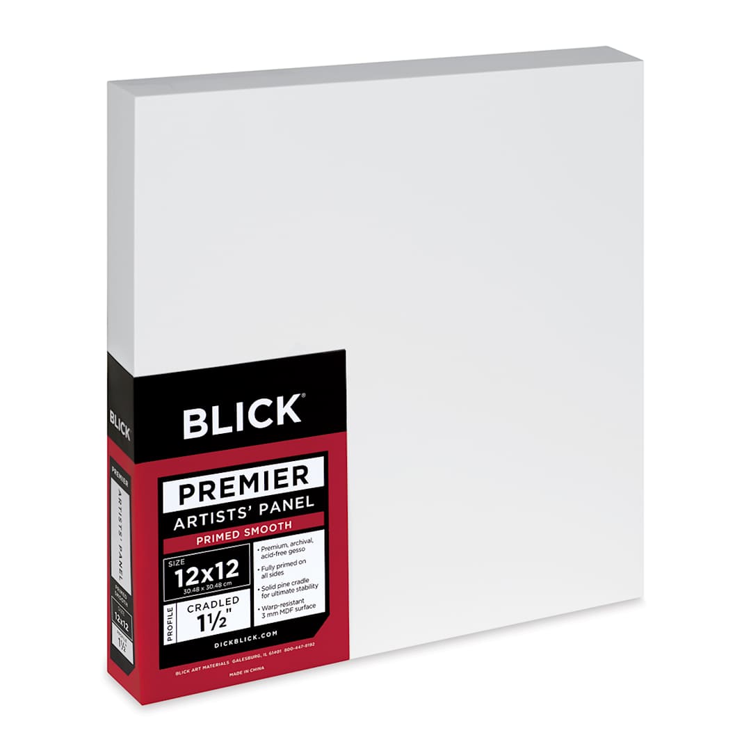 Open in modal - Blick Premier Artists' Panel - Gallery Cradle, 1-1/2", 12"  x 12" side view