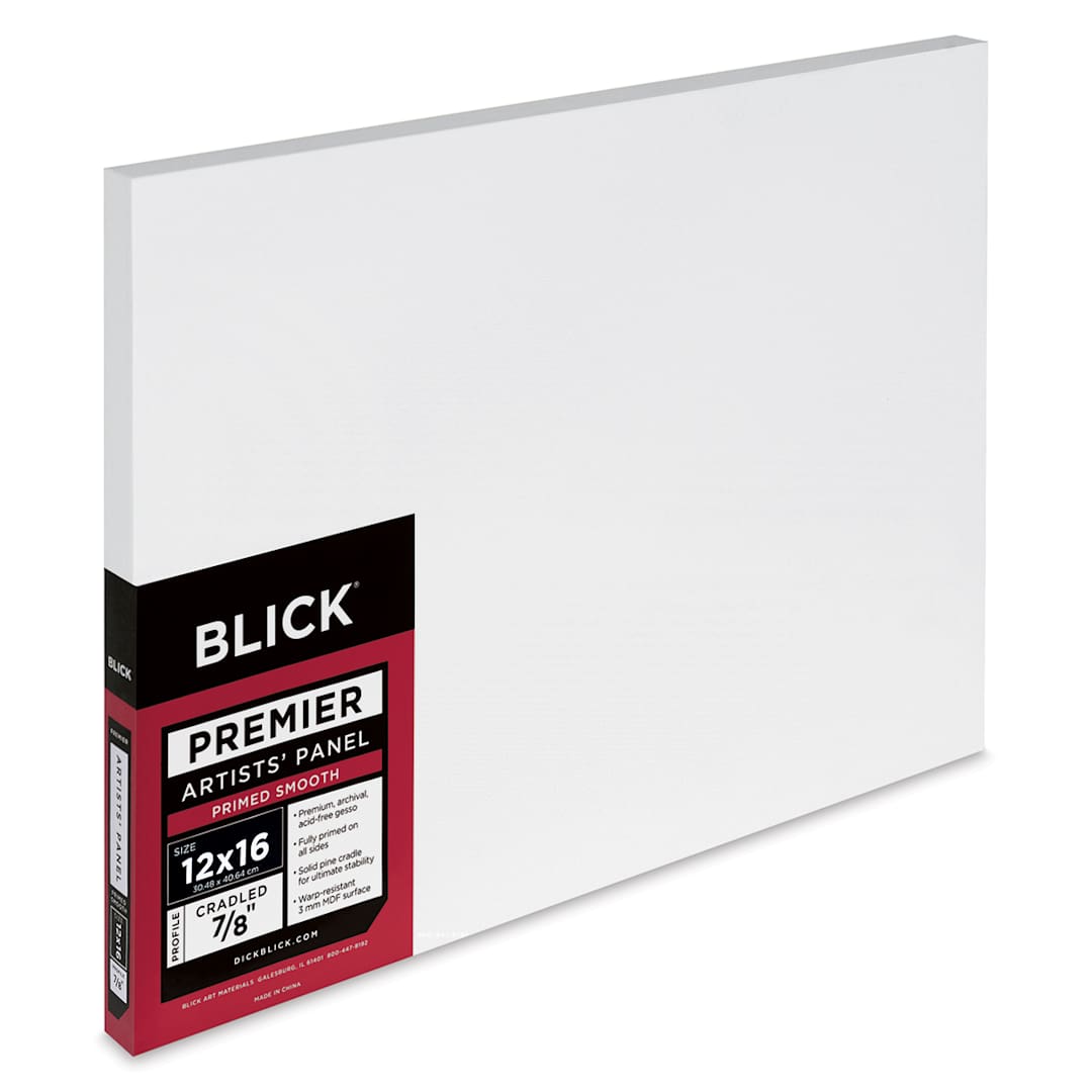 Open in modal - Blick Premier Artists' Panel - Traditional Cradle, 7/8", 12" x 16" side view