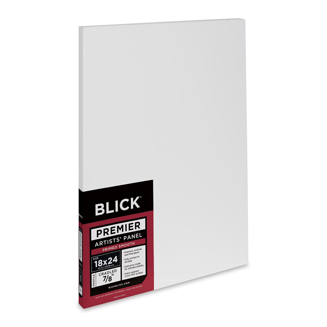 Open in modal - Blick Premier Artists' Panel - Traditional Cradle, 7/8", 18" x 24" side view