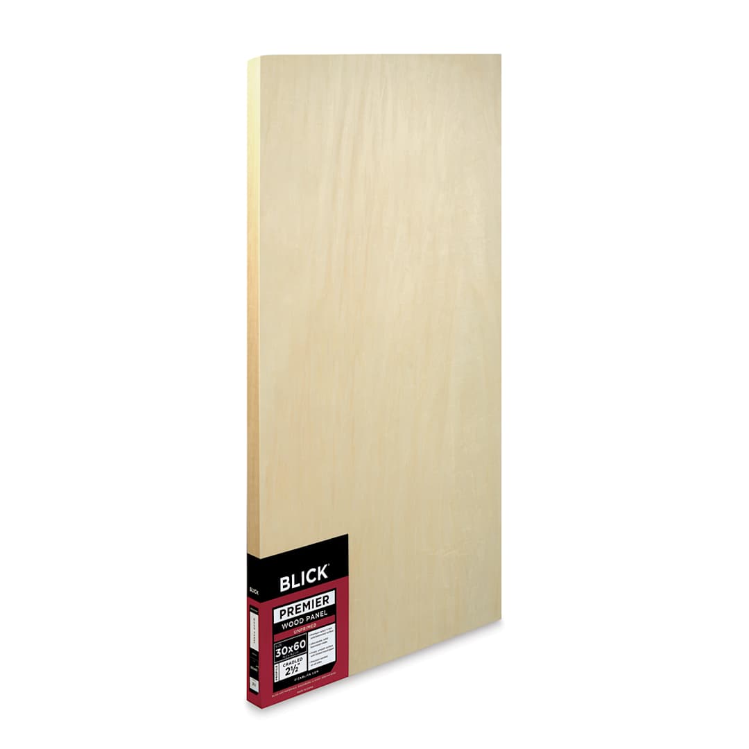 Open in modal - Blick Premier Wood Panel - 30'' x 60'', 2-1/2'' Extra Deep Profile, Cradled (side view)